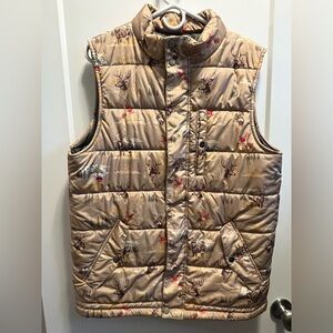 Quicksilver puffer vest Deer print medium